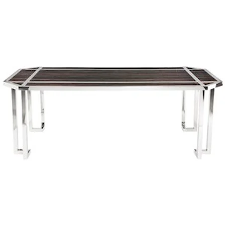 Contemporary Dining Table with Metal Frame